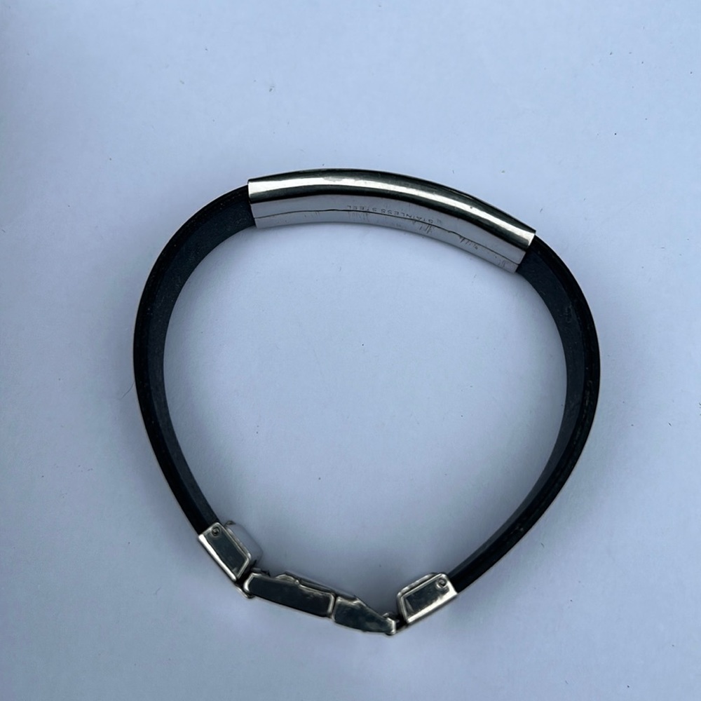 Stainless Steel and Rubber Bracelet